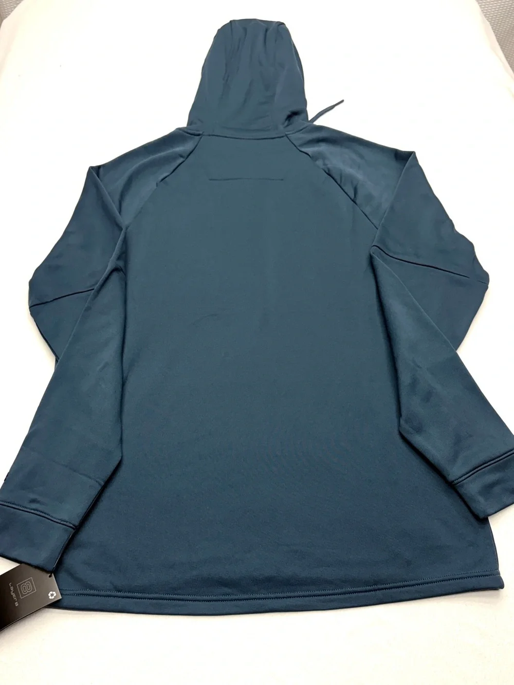 Layer 8 Quick Dry Hoodie Jacket Men’s M Teal Blue Performance Zip NWT